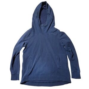 Lululemon Black Gray‎ Navy Blue Sz 12 Pullover Hooded Sweatshirt Women's READ